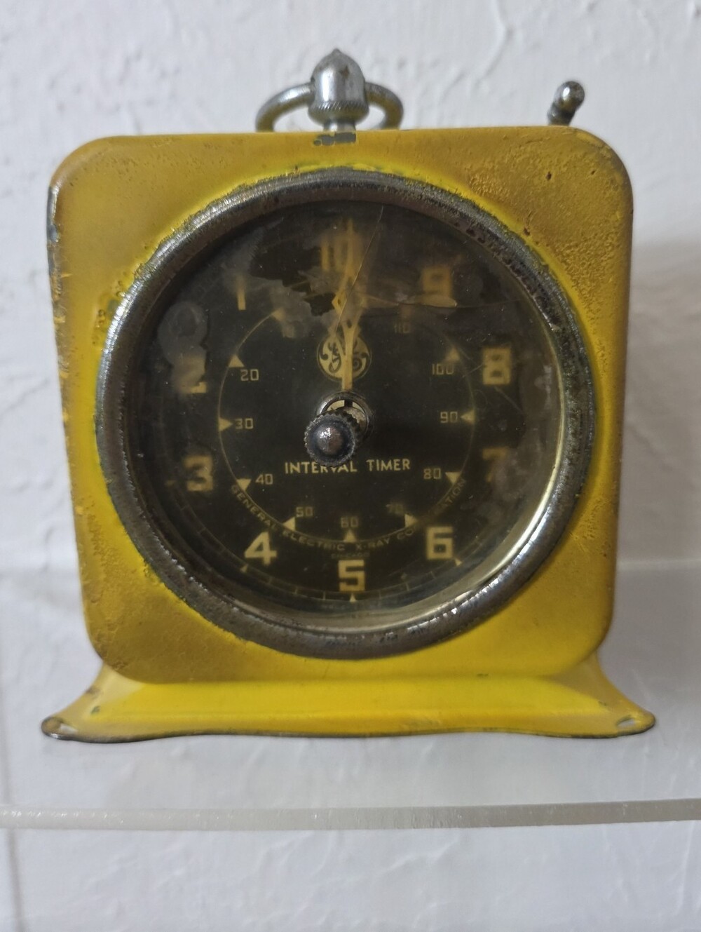 Vintage GE General Electric X-Ray Interval Timer Yellow 1950s